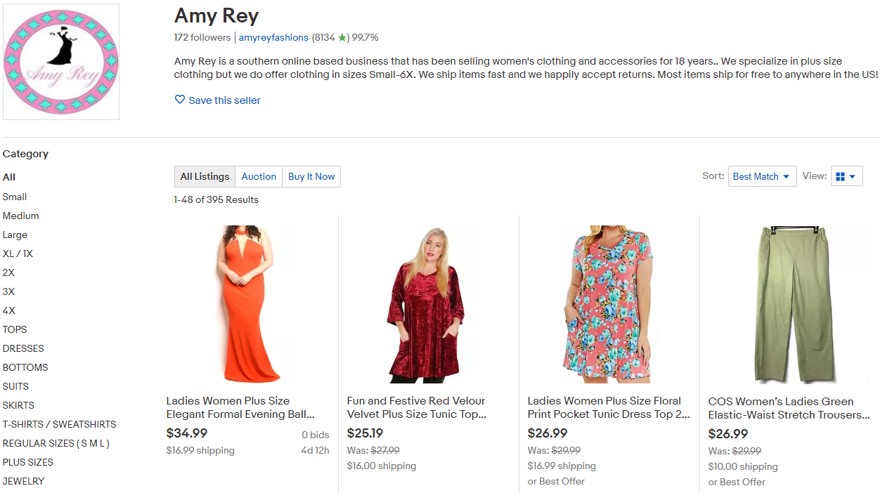 Amy Rey Storefront